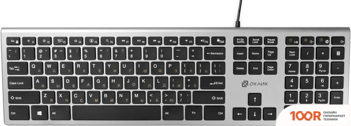 Клавиатура Оклик 890S (СЕРЕБРИСТЫЙ) (354903)