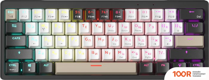 Клавиатура JEGG ZA61 WHITE BLACK BROWN (TNT YELLOW) (354853)