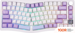 Клавиатура Ajazz AKS075 (БЕЛЫЙ/ФИОЛЕТОВЫЙ, AJAZZ FLYING FISH) (354850)