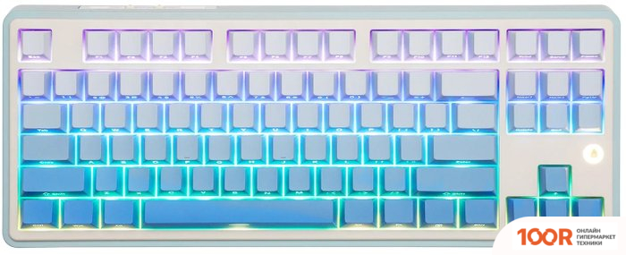 Клавиатура Ajazz AK870 WITHOUT SCREEN (БЕЛЫЙ/ГОЛУБОЙ, AJAZZ FLYING FISH) (354848)