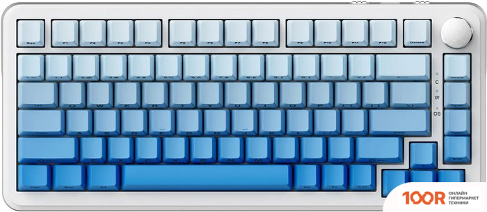 Клавиатура Ajazz AK820 MAX (БЕЛЫЙ/ГОЛУБОЙ, AJAZZ SEA SALT) (354840)