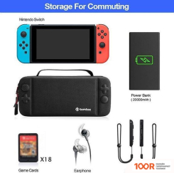 Tomtoc TRAVEL CASE ДЛЯ NINTENDO SWITCH (ЧЕРНЫЙ) (354350)