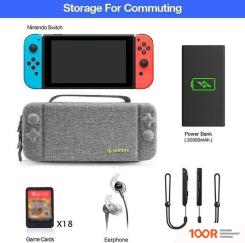 Tomtoc TRAVEL CASE ДЛЯ NINTENDO SWITCH (СЕРЫЙ) (354349)