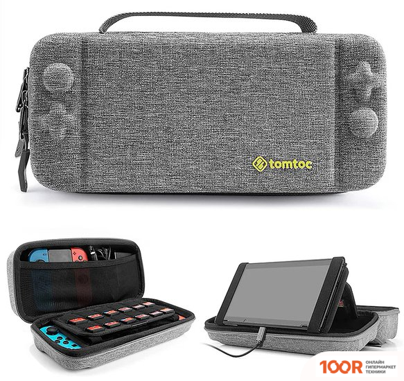 Tomtoc TRAVEL CASE ДЛЯ NINTENDO SWITCH (СЕРЫЙ) (354349)