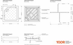 Душевой поддон Метакам UNIVERSAL BLACK N 90X90 АПS_013576 (КВАДРАТНЫЙ) (349231)