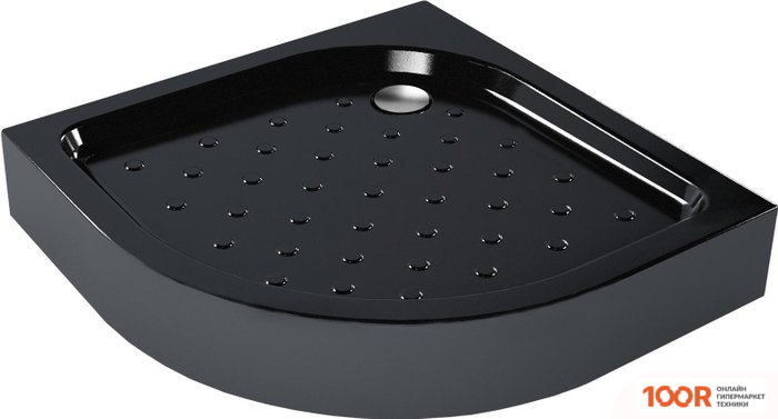 Душевой поддон Метакам CLASSIC BLACK N 90X90 АПS_013574 (ЗАКРУГЛЕННЫЙ) (349227)