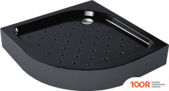 Душевой поддон Метакам CLASSIC BLACK N 80X80 АПS_013573 (ЗАКРУГЛЕННЫЙ) (349226)