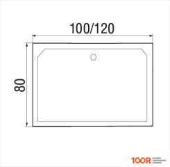Душевой поддон Wemor 100/80/41 S (349222)