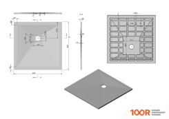 Душевой поддон Vincea VST-4SR9090W 90X90 (349215)
