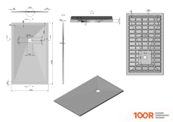 Душевой поддон Vincea VST-4SR9015W 150X90 (349209)