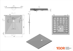 Душевой поддон Vincea VST-4SR9010A 100X90 (349199)