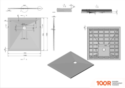 Душевой поддон Vincea VST-4SR1010A 100X100 (349188)