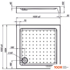 Душевой поддон Vincea VST-3AS-1010 100X100 (349179)