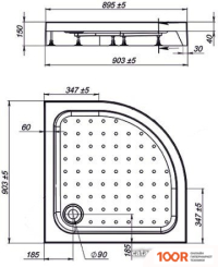 Душевой поддон Vincea VST-3AQ-9090 90X90 (349176)