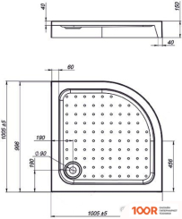 Душевой поддон Vincea VST-3AQ-1010 100X100 (349175)