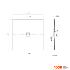 Душевой поддон Vincea VST-2SR29090B 90X90 (349168)