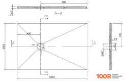 Душевой поддон Vincea VST-2SR28012B 120X80 (349164)