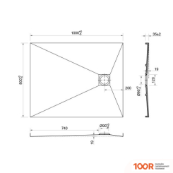 Душевой поддон Vincea VST-2SR28010B 100X80 (349162)