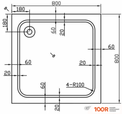 Душевой поддон Vincea VST-2AS-8080 80 СМ (349158)
