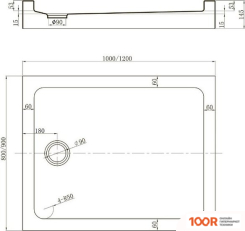 Душевой поддон Veconi TZ-54 TZ54-12080-С5 (349144)