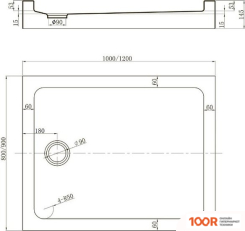 Душевой поддон Veconi TZ-54 TZ54-10080-С5 (349143)