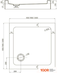 Душевой поддон Veconi TZ-52 TZ52-80-С5 (349141)