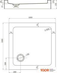 Душевой поддон Veconi TEZEO TZ52-100-С5 100 Х 100 (349140)