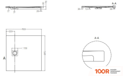 Душевой поддон Salini OASI 90X90 (S-STONE, БЕЛЫЙ МАТОВЫЙ) (349128)