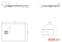 Душевой поддон Salini OASI 120X90 (S-STONE, БЕЖЕВЫЙ МАТОВЫЙ) (349124)