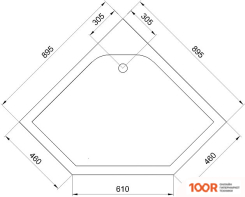 Душевой поддон Royal Bath RB90TR 90X90 (349117)