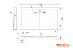 Душевой поддон Royal Bath RB8140HP 140X80 (349113)