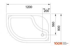 Душевой поддон Royal Bath RB8120BK-R 120X80 (349108)