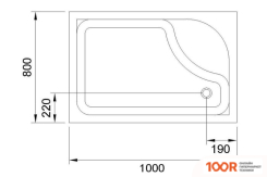 Душевой поддон Royal Bath RB8100BP-R 100X80 (349106)