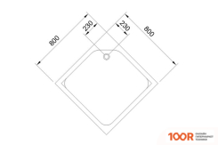 Душевой поддон Royal Bath RB80HP 80X80 (349104)