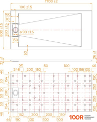 Душевой поддон RGW TUS-W 80X170 (349090)