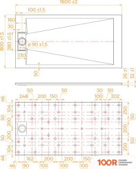Душевой поддон RGW TUS-W 80X160 (349089)