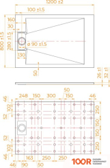 Душевой поддон RGW TUS-W 80X120 (349086)