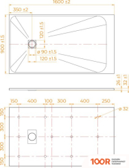 Душевой поддон RGW TSS-W 90X160 (349082)