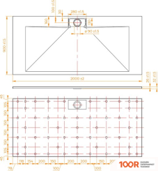 Душевой поддон RGW TKS-W 90X200 (349071)