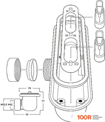 Душевой поддон RGW STL-108W 14212810-01 80X100 (349050)