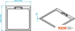 Душевой поддон RGW STA-01W 90X90 (349017)