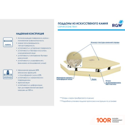Душевой поддон RGW ST/T-BE 16155100-03 100X100 (349010)