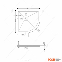 Душевой поддон RGW ST/R-0100G 16153100-02 100X100 (349003)