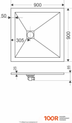 Душевой поддон RGW ST-TR 16152099-11 90Х90 (348997)