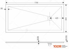 Душевой поддон RGW ST-G 170X80 (348995)