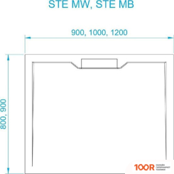 Душевой поддон RGW ST-108MB 52342810-14 80X100 (348966)