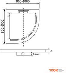 Душевой поддон RGW GWS-31 03150400-01 100X100 (348929)