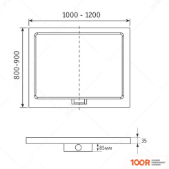 Душевой поддон RGW GWS-21 03150290-01 90X100 (348928)