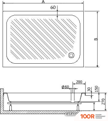 Душевой поддон RGW B/CL-S-A 16180280-51-A 80X100 (348912)