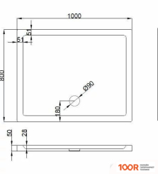 Душевой поддон Koba-SPA 100X80 (348818)